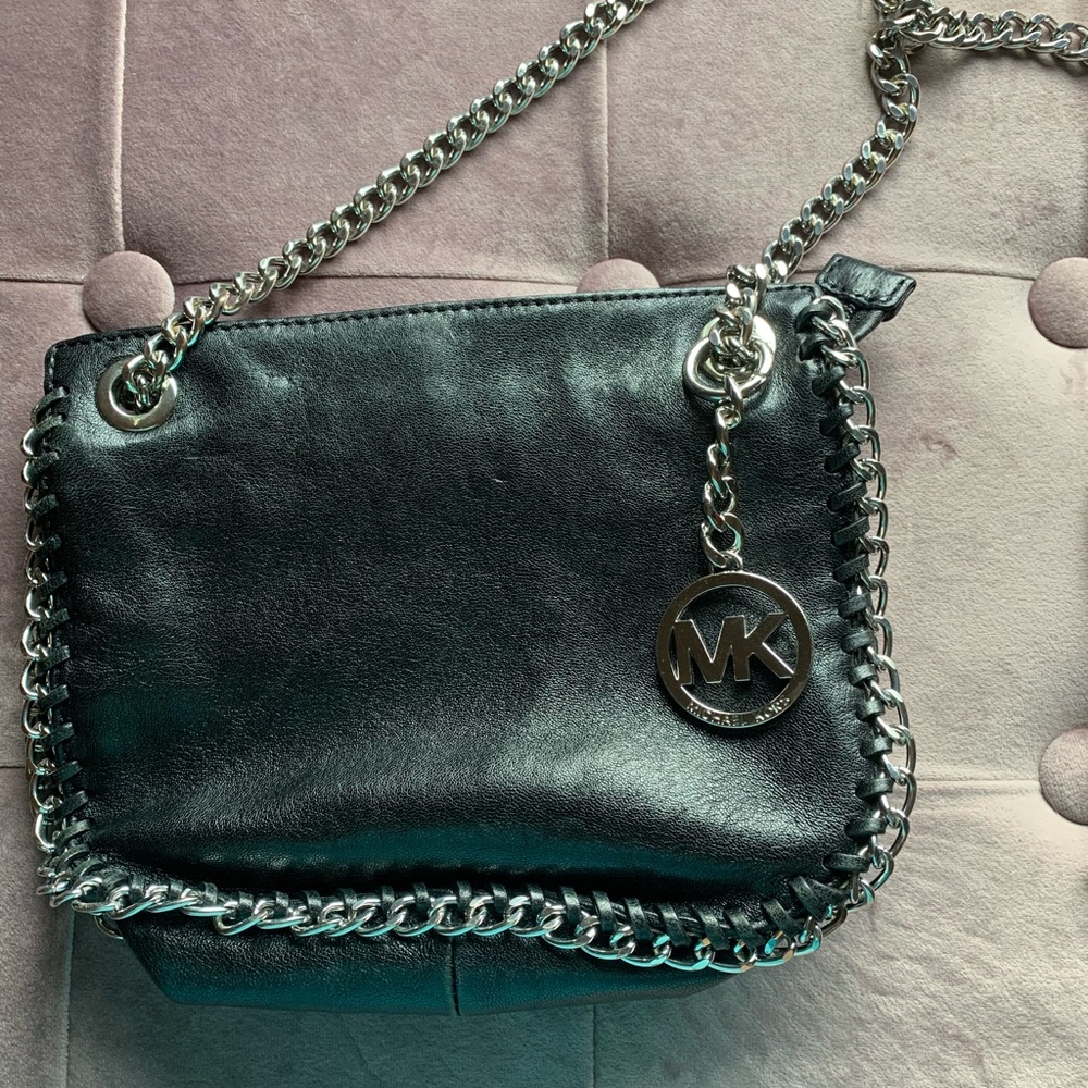 Michael Kors  Black leather crossbody bag!!!!